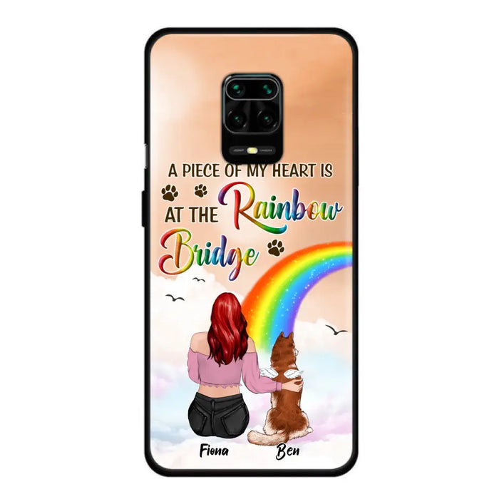 Custom Personalized Memorial Phone Case - Memorial Gift Idea for Dog/Cat Owners/Mother's Day - A Piece Of My Heart Is At The Rainbow Bridge - Case for Xiaomi/Huawei/Oppo