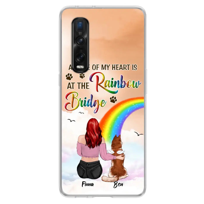 Custom Personalized Memorial Phone Case - Memorial Gift Idea for Dog/Cat Owners/Mother's Day - A Piece Of My Heart Is At The Rainbow Bridge - Case for Xiaomi/Huawei/Oppo