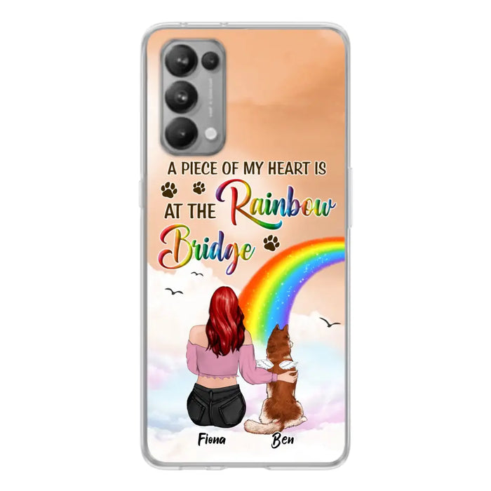 Custom Personalized Memorial Phone Case - Memorial Gift Idea for Dog/Cat Owners/Mother's Day - A Piece Of My Heart Is At The Rainbow Bridge - Case for Xiaomi/Huawei/Oppo