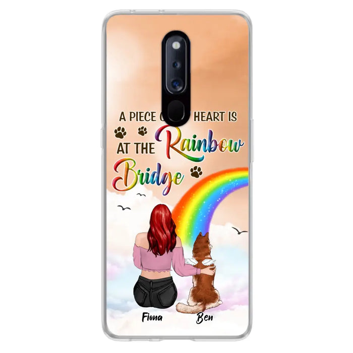 Custom Personalized Memorial Phone Case - Memorial Gift Idea for Dog/Cat Owners/Mother's Day - A Piece Of My Heart Is At The Rainbow Bridge - Case for Xiaomi/Huawei/Oppo