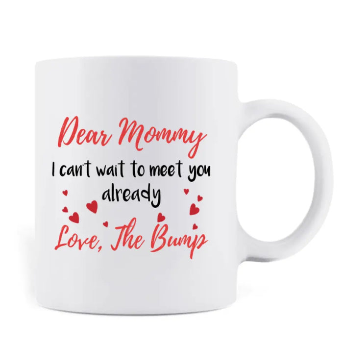 Personalized Baby Bump Mug - Mother's Day Gift for Pregnant Mom - Lots Of Love From Your 2021 Bump, Happy 1st Mother's Day - Mother's Day 2021