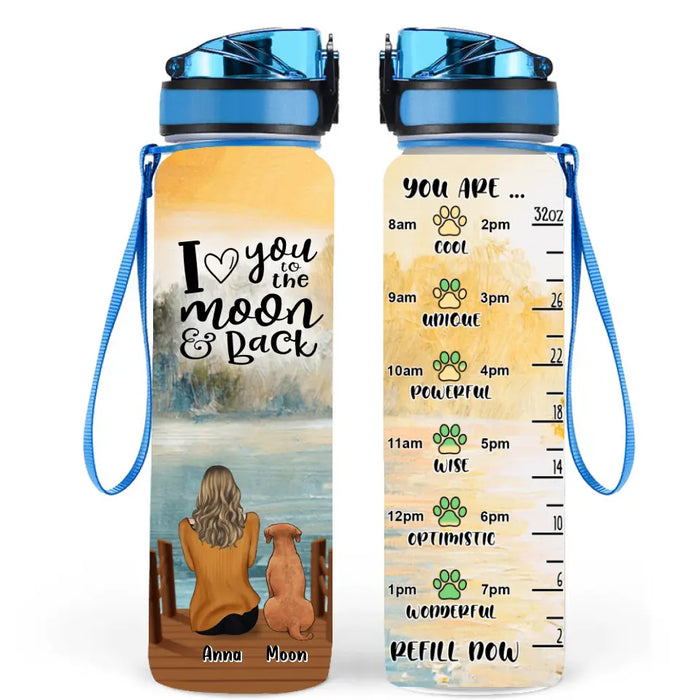Football Mom Water Bottle Gift - Large Insulated Water Bottle with