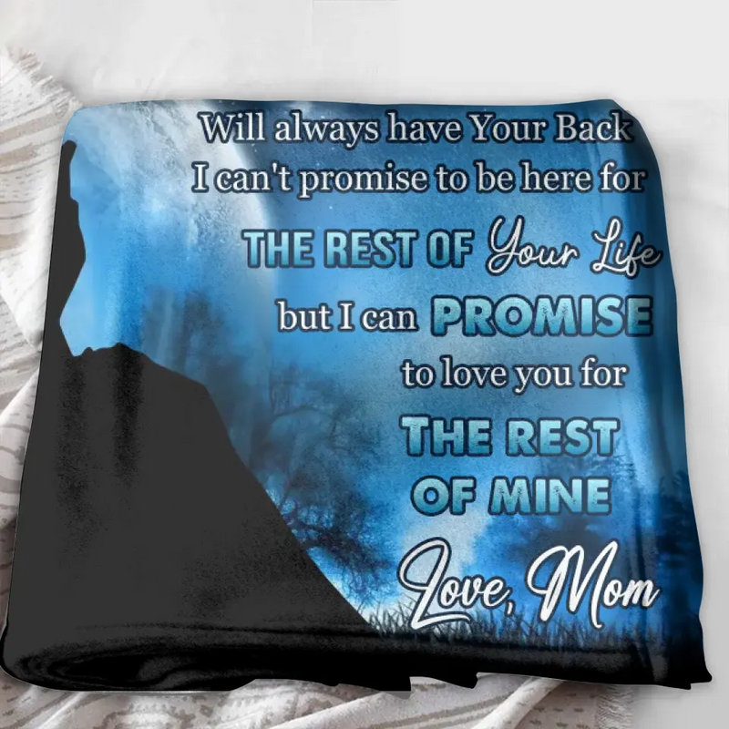 To My Son Fleece Throw Blanket & Quilt - Birthday Gift Idea From Mom Dad To Son - Never Forget That I Love You