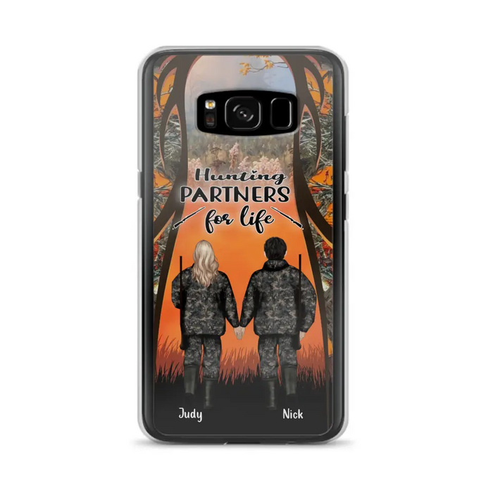 Custom Personalized Hunting Phone Case - Gift Idea For Couple/Hunting Lovers - Hunting Partners For Life - Case for iPhone/Samsung