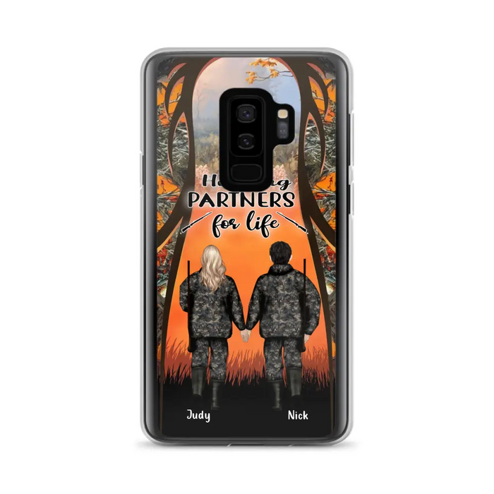 Custom Personalized Hunting Phone Case - Gift Idea For Couple/Hunting Lovers - Hunting Partners For Life - Case for iPhone/Samsung