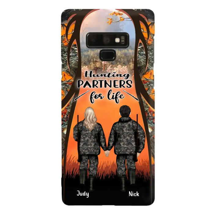 Custom Personalized Hunting Phone Case - Gift Idea For Couple/Hunting Lovers - Hunting Partners For Life - Case for iPhone/Samsung