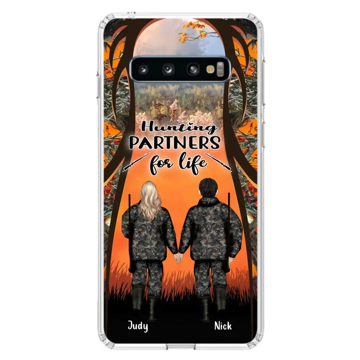 Custom Personalized Hunting Phone Case - Gift Idea For Couple/Hunting Lovers - Hunting Partners For Life - Case for iPhone/Samsung