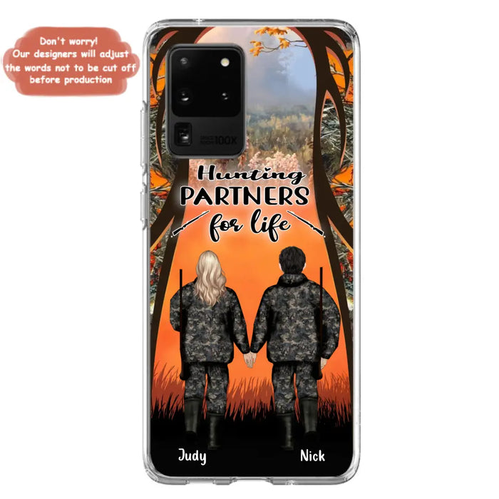 Custom Personalized Hunting Phone Case - Gift Idea For Couple/Hunting Lovers - Hunting Partners For Life - Case for iPhone/Samsung