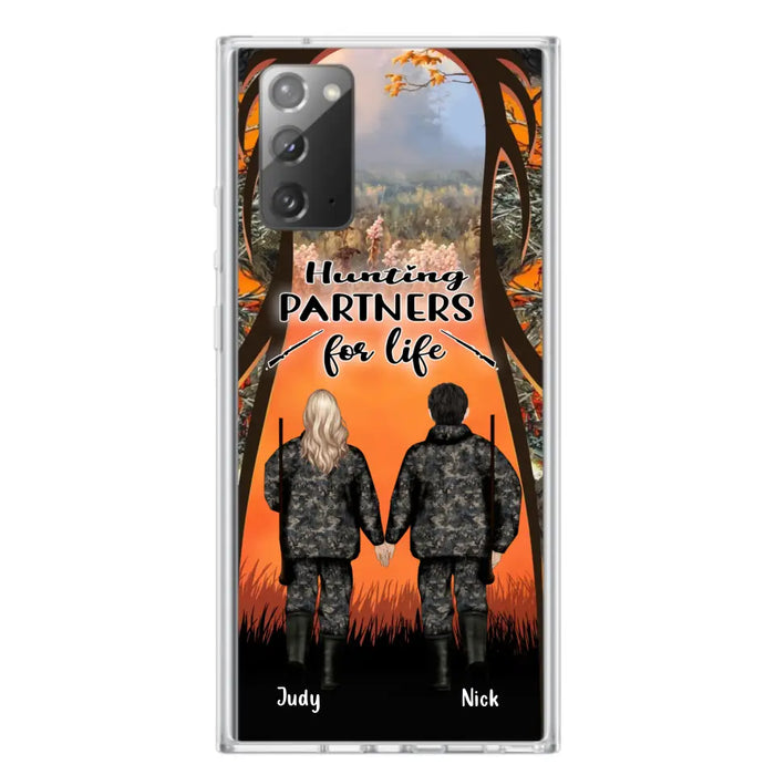 Custom Personalized Hunting Phone Case - Gift Idea For Couple/Hunting Lovers - Hunting Partners For Life - Case for iPhone/Samsung