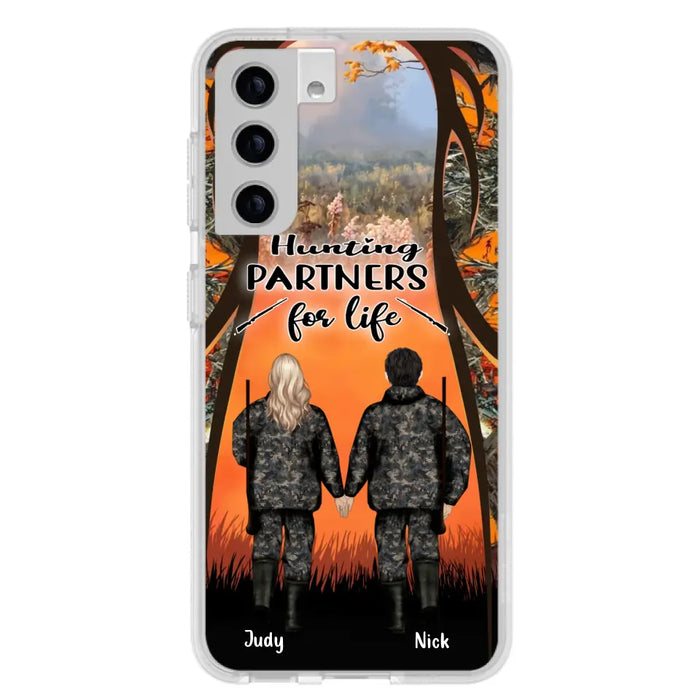 Custom Personalized Hunting Phone Case - Gift Idea For Couple/Hunting Lovers - Hunting Partners For Life - Case for iPhone/Samsung