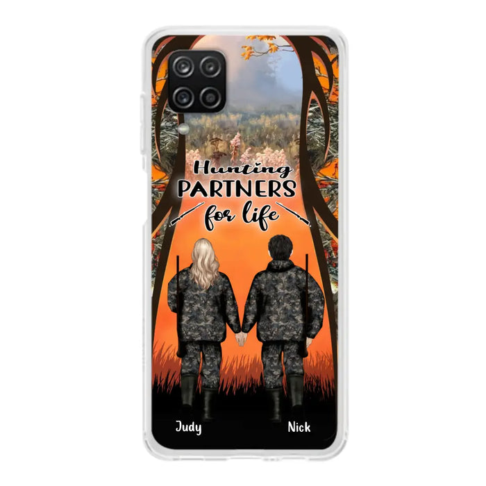 Custom Personalized Hunting Phone Case - Gift Idea For Couple/Hunting Lovers - Hunting Partners For Life - Case for iPhone/Samsung