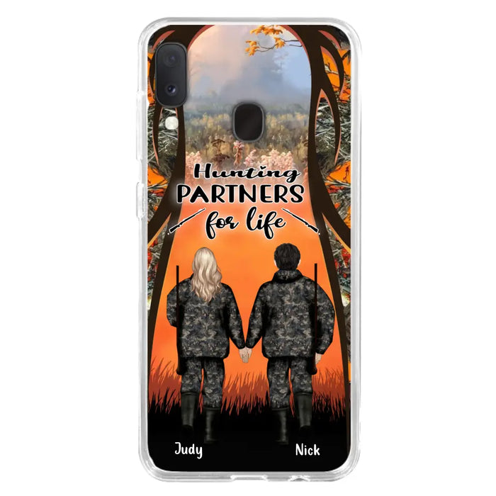 Custom Personalized Hunting Phone Case - Gift Idea For Couple/Hunting Lovers - Hunting Partners For Life - Case for iPhone/Samsung