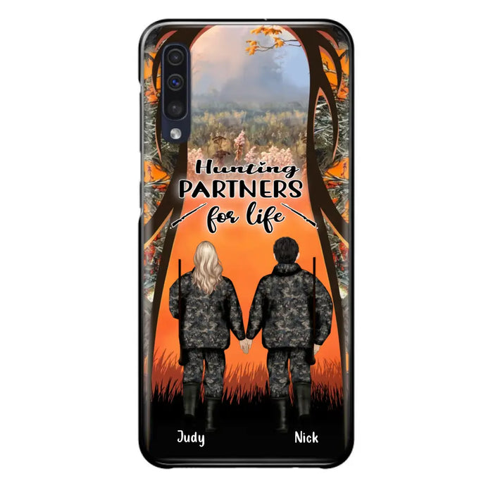 Custom Personalized Hunting Phone Case - Gift Idea For Couple/Hunting Lovers - Hunting Partners For Life - Case for iPhone/Samsung