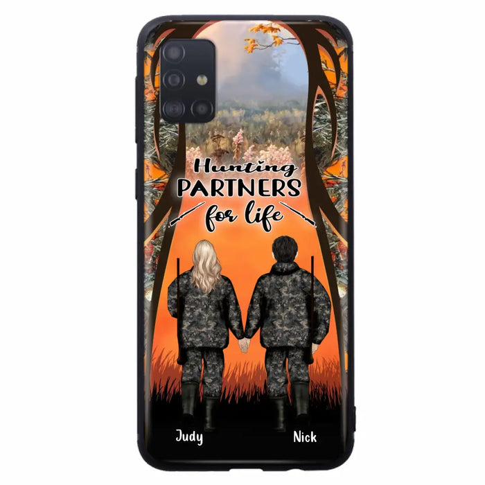 Custom Personalized Hunting Phone Case - Gift Idea For Couple/Hunting Lovers - Hunting Partners For Life - Case for iPhone/Samsung