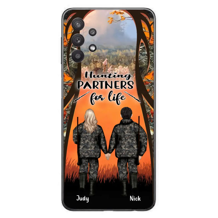 Custom Personalized Hunting Phone Case - Gift Idea For Couple/Hunting Lovers - Hunting Partners For Life - Case for iPhone/Samsung