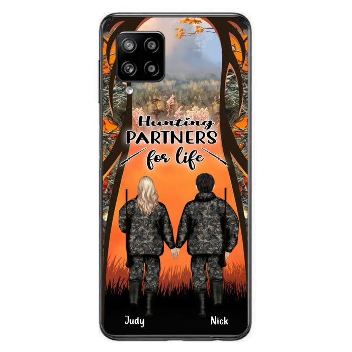 Custom Personalized Hunting Phone Case - Gift Idea For Couple/Hunting Lovers - Hunting Partners For Life - Case for iPhone/Samsung