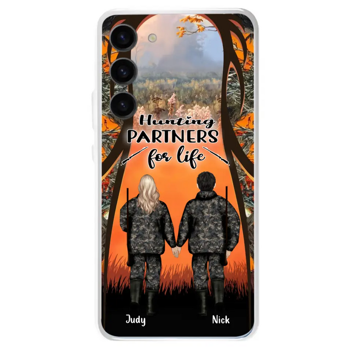 Custom Personalized Hunting Phone Case - Gift Idea For Couple/Hunting Lovers - Hunting Partners For Life - Case for iPhone/Samsung