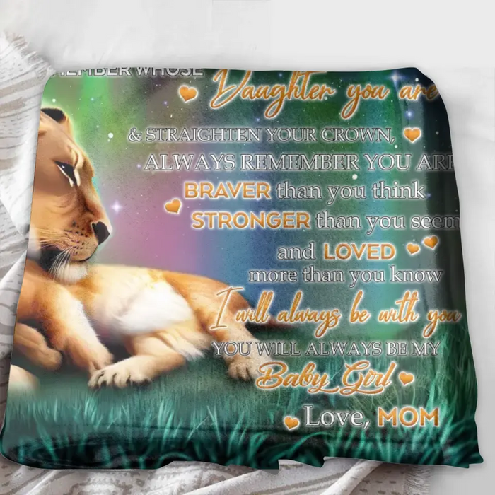 Custom Personalized Mom Single Layer Fleece/Quilt Blanket - Gift Idea From Mom To Son/Daughter - Never Feel That You Are Alone