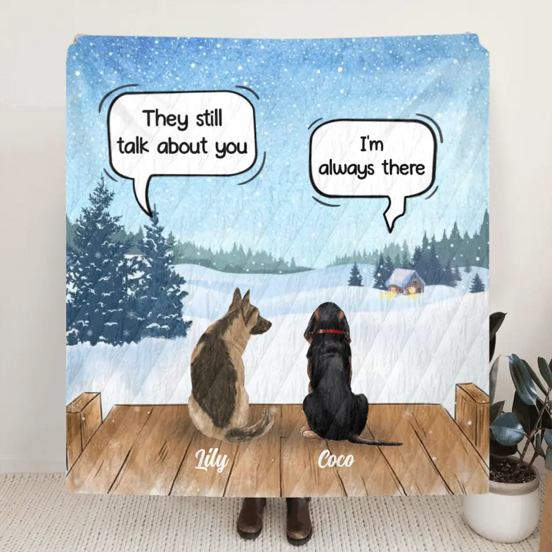 Personalized Dog Horse Quilt/Fleece Blanket - Up to 5 Pets - They Still Talk About You