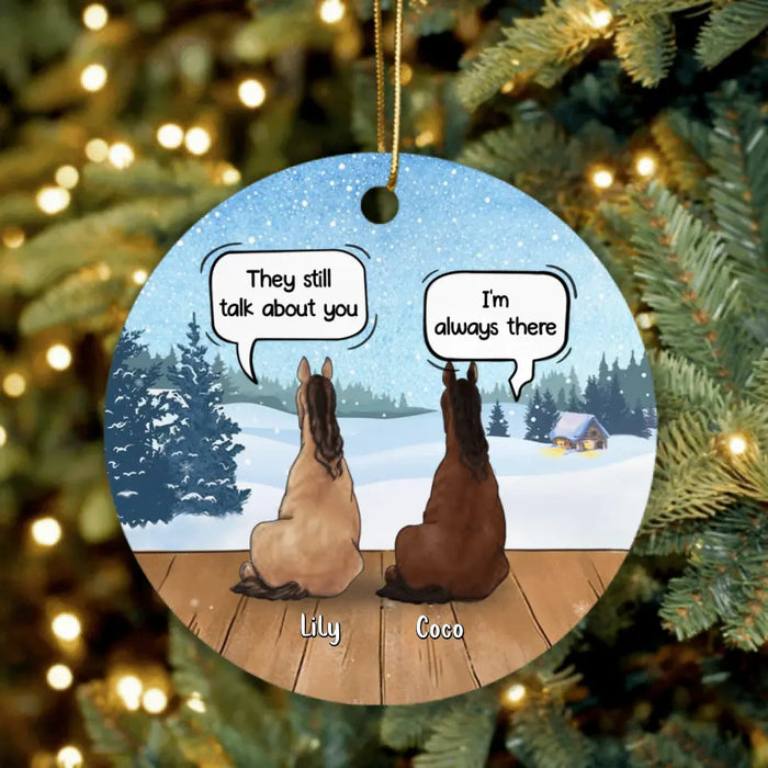 Custom Personalized Horse Dog Ornament - Upto 5 Horses/ Dogs - They Still Talk About You