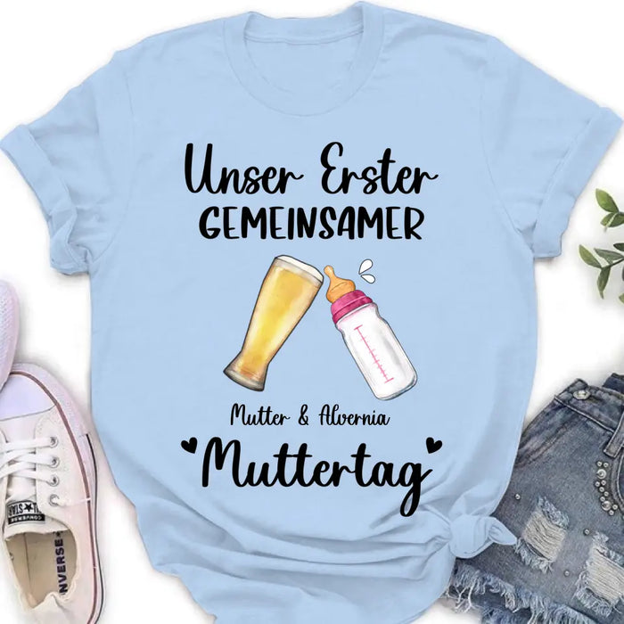 Custom Personalized Baby Onesie/T-Shirt - Mother's Day Gift Idea For Baby/Mom - Unser Erster Gemeinsamer Muttertag