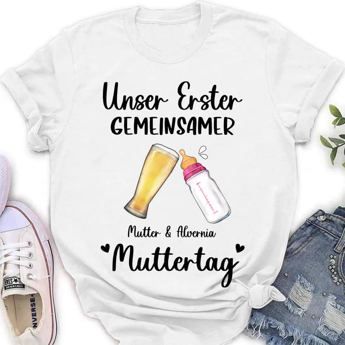 Custom Personalized Baby Onesie/T-Shirt - Mother's Day Gift Idea For Baby/Mom - Unser Erster Gemeinsamer Muttertag