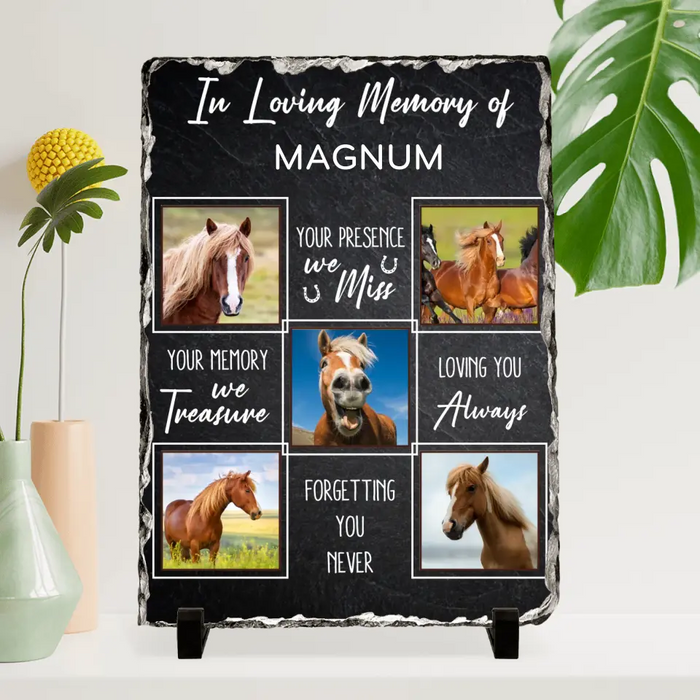 Custom Personalized Memorial Lithograph - Upload Horse Photo - Memorial Gift Idea - They Live In Our Hearts