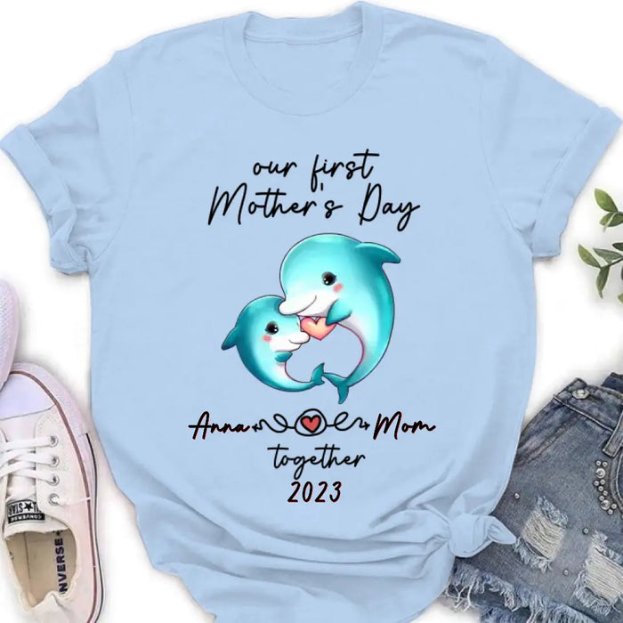 Custom Personalized Baby Onesie/T-Shirt - Mother's Day Gift Idea For Baby/Mom - Our First Mother's Day Together 2023