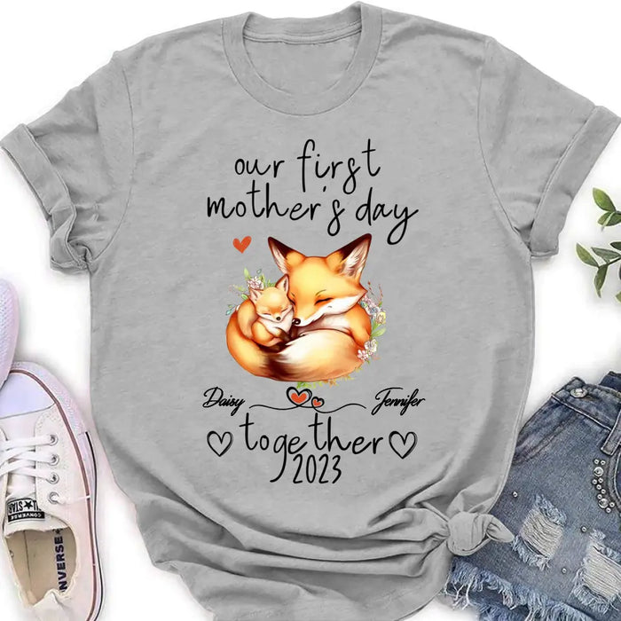 Custom Personalized Mother's Day Baby Onesie/T-Shirt - Gift Idea For Mother's Day/Baby - Our First Mother's Day Together