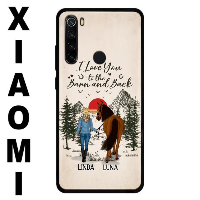 Custom Personalized Horse Girl Phone Case - Upto 6 Horses - Mother's Day Gift Idea Horse Lovers - I Love You To The Barn And Back - Case For Xiaomi/Oppo/Huawei