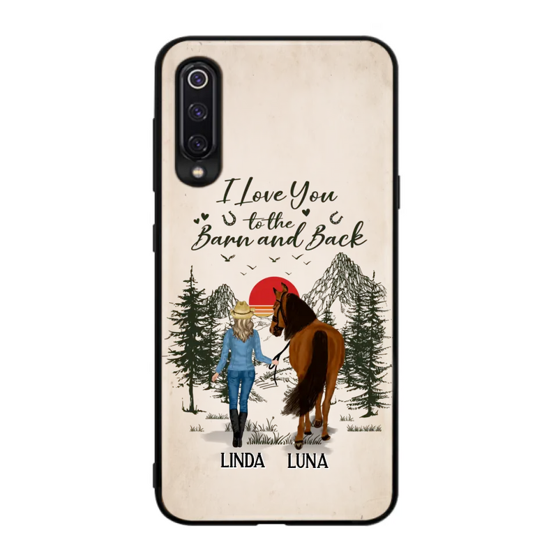 Personalized Horse Girl Phone Case - Up to 6 Horses - Mother's Day Gift Idea Horse Lovers - I Love You To The Barn And Back - Case For Xiaomi/Oppo/Huawei