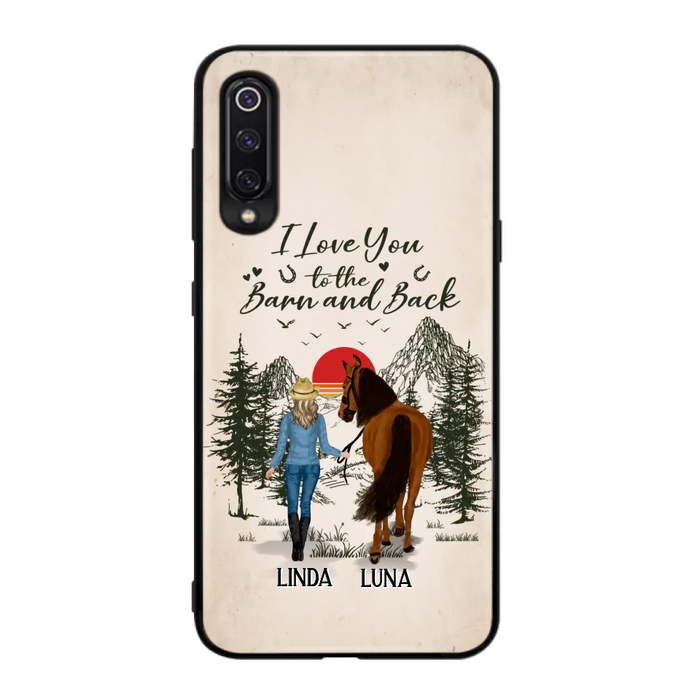 Custom Personalized Horse Girl Phone Case - Upto 6 Horses - Mother's Day Gift Idea Horse Lovers - I Love You To The Barn And Back - Case For Xiaomi/Oppo/Huawei