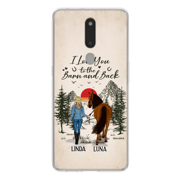 Custom Personalized Horse Girl Phone Case - Upto 6 Horses - Mother's Day Gift Idea Horse Lovers - I Love You To The Barn And Back - Case For Xiaomi/Oppo/Huawei