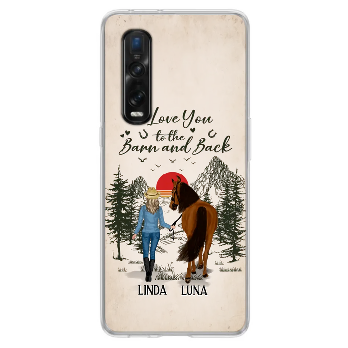 Custom Personalized Horse Girl Phone Case - Upto 6 Horses - Mother's Day Gift Idea Horse Lovers - I Love You To The Barn And Back - Case For Xiaomi/Oppo/Huawei