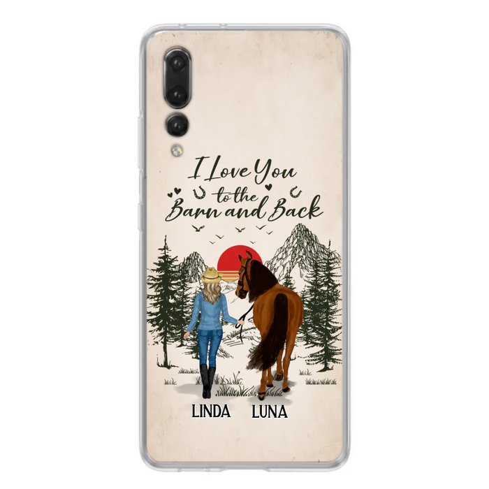 Custom Personalized Horse Girl Phone Case - Upto 6 Horses - Mother's Day Gift Idea Horse Lovers - I Love You To The Barn And Back - Case For Xiaomi/Oppo/Huawei