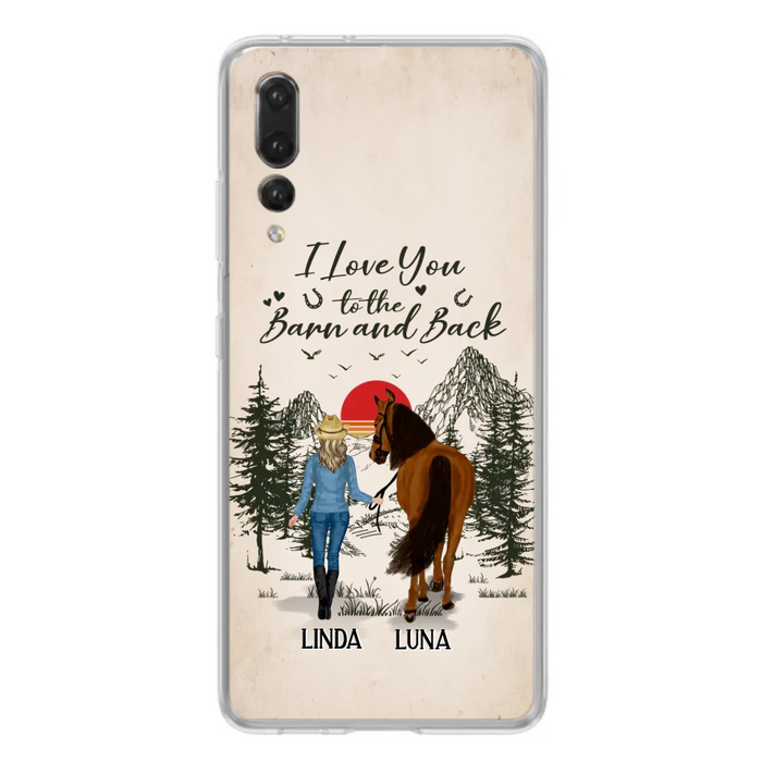 Custom Personalized Horse Girl Phone Case - Upto 6 Horses - Mother's Day Gift Idea Horse Lovers - I Love You To The Barn And Back - Case For Xiaomi/Oppo/Huawei