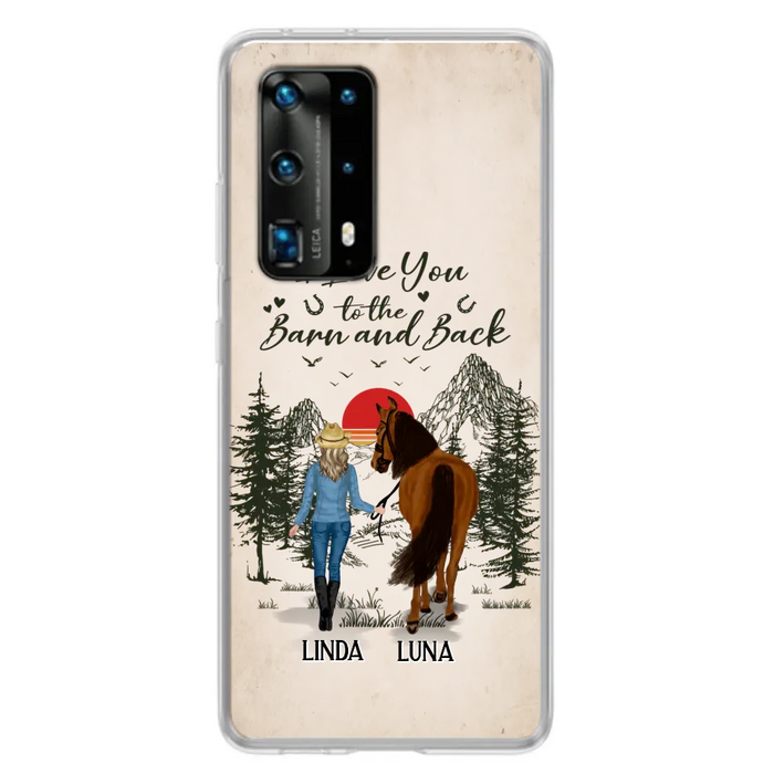 Custom Personalized Horse Girl Phone Case - Upto 6 Horses - Mother's Day Gift Idea Horse Lovers - I Love You To The Barn And Back - Case For Xiaomi/Oppo/Huawei