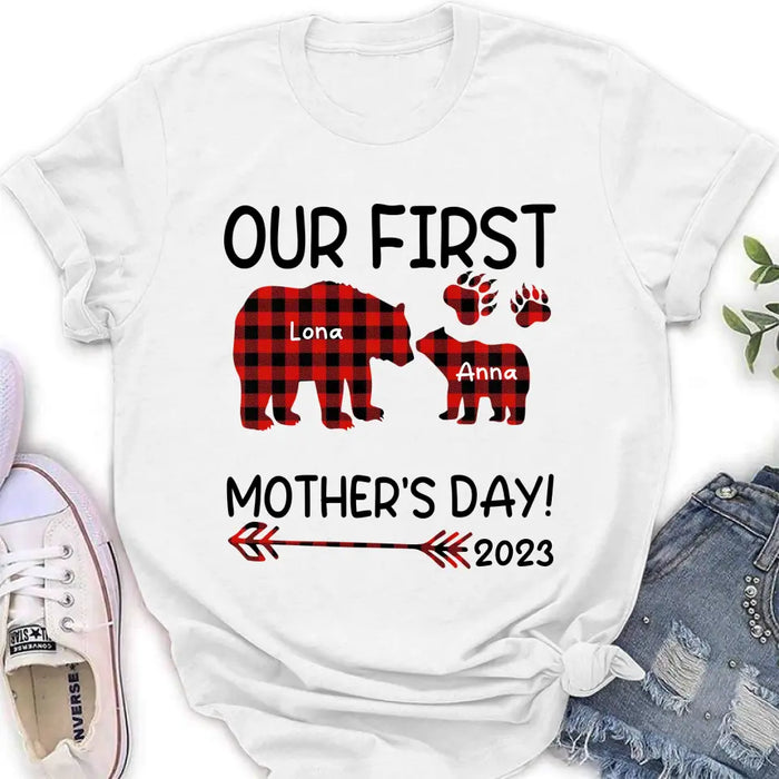 Custom Personalized Bear Shirt/Baby Onesie - Gift Idea For Mother's Day - Our First Mother's Day 2023