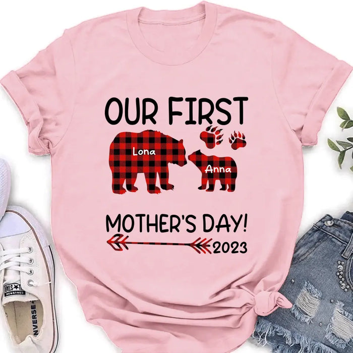 Custom Personalized Bear Shirt/Baby Onesie - Gift Idea For Mother's Day - Our First Mother's Day 2023