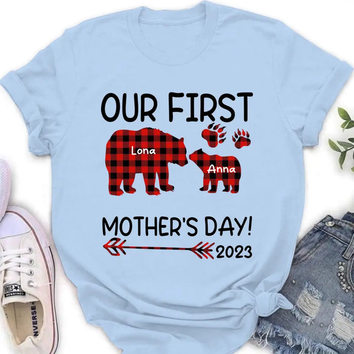 Custom Personalized Bear Shirt/Baby Onesie - Gift Idea For Mother's Day - Our First Mother's Day 2023