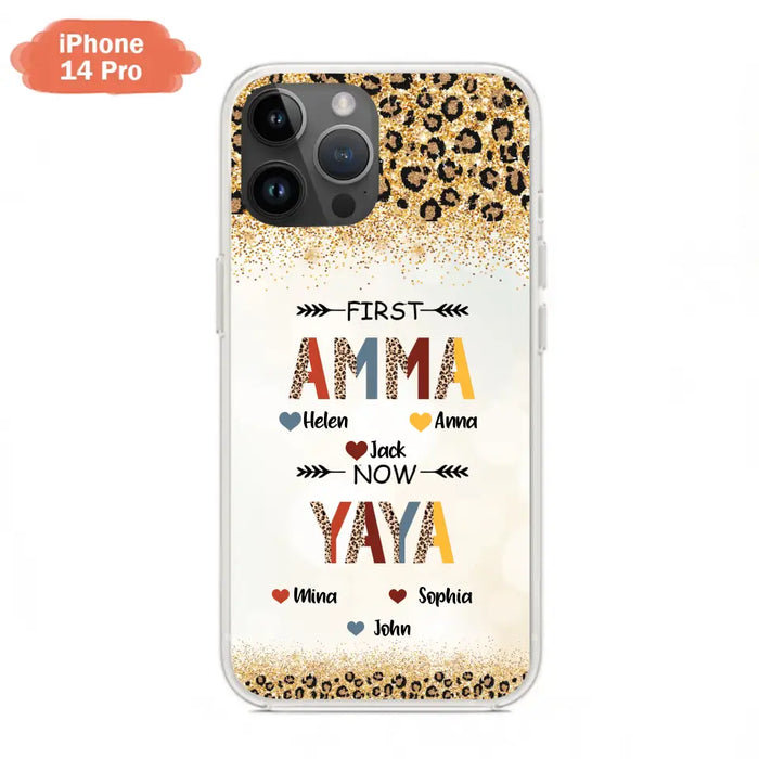 Personalized Grandma Phone Case - Upto 4 Kids And 8 Grandkids - Mother's Day Gift Idea for Grandma - First Mom Now Nana Kid And Grandkids - Case For iPhone And Samsung