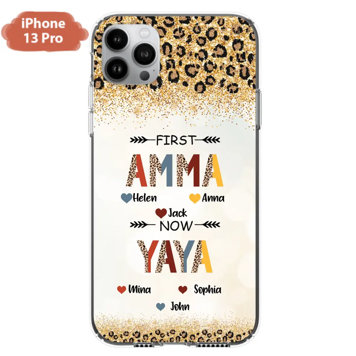 Personalized Grandma Phone Case - Upto 4 Kids And 8 Grandkids - Mother's Day Gift Idea for Grandma - First Mom Now Nana Kid And Grandkids - Case For iPhone And Samsung