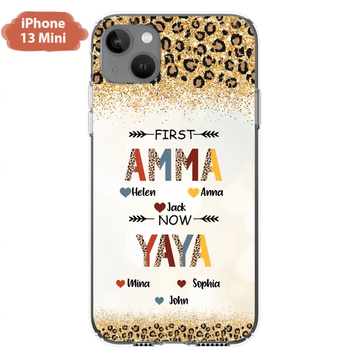 Personalized Grandma Phone Case - Upto 4 Kids And 8 Grandkids - Mother's Day Gift Idea for Grandma - First Mom Now Nana Kid And Grandkids - Case For iPhone And Samsung