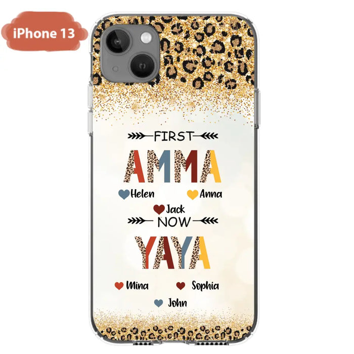 Personalized Grandma Phone Case - Upto 4 Kids And 8 Grandkids - Mother's Day Gift Idea for Grandma - First Mom Now Nana Kid And Grandkids - Case For iPhone And Samsung