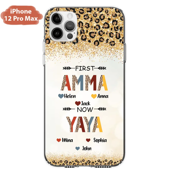 Personalized Grandma Phone Case - Upto 4 Kids And 8 Grandkids - Mother's Day Gift Idea for Grandma - First Mom Now Nana Kid And Grandkids - Case For iPhone And Samsung