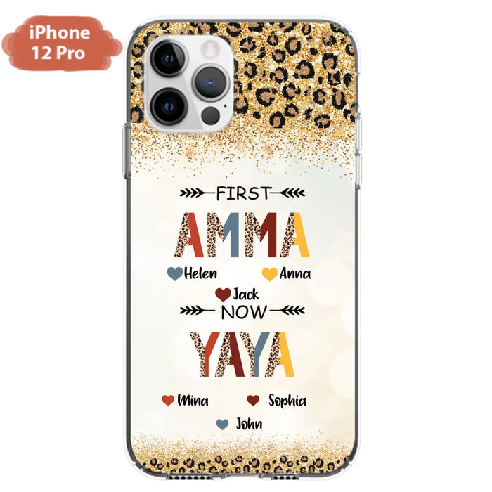 Personalized Grandma Phone Case - Upto 4 Kids And 8 Grandkids - Mother's Day Gift Idea for Grandma - First Mom Now Nana Kid And Grandkids - Case For iPhone And Samsung