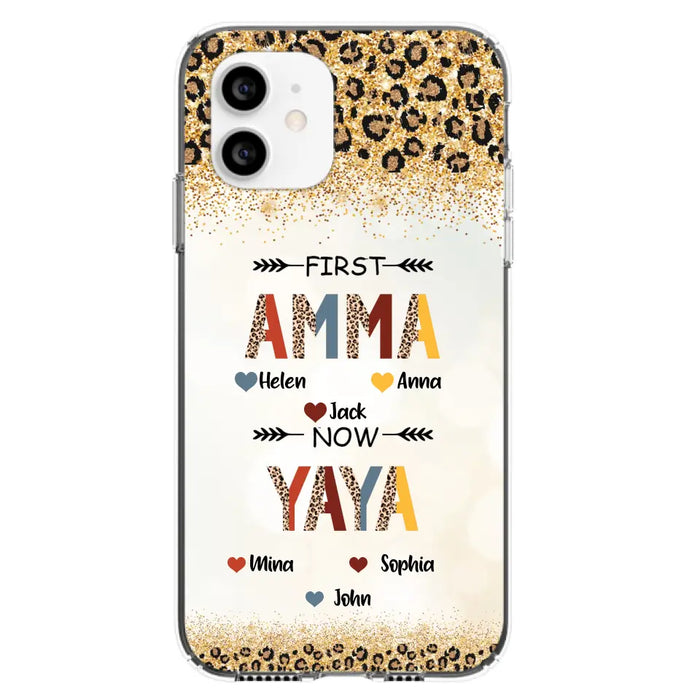 Personalized Grandma Phone Case - Upto 4 Kids And 8 Grandkids - Mother's Day Gift Idea for Grandma - First Mom Now Nana Kid And Grandkids - Case For iPhone And Samsung