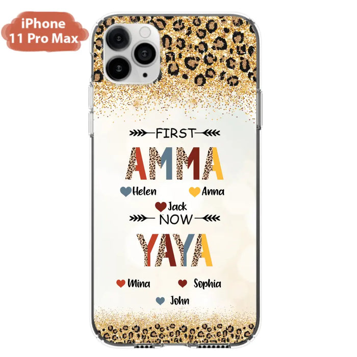 Personalized Grandma Phone Case - Upto 4 Kids And 8 Grandkids - Mother's Day Gift Idea for Grandma - First Mom Now Nana Kid And Grandkids - Case For iPhone And Samsung