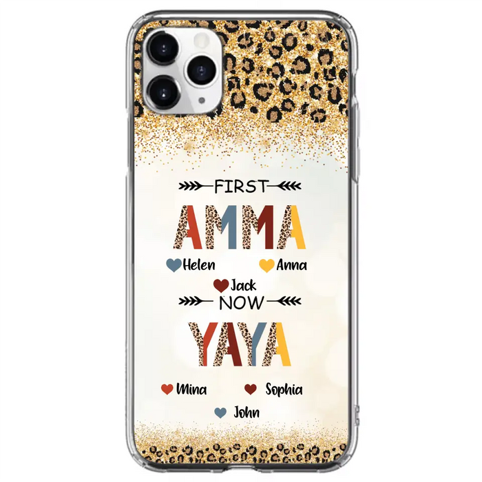 Personalized Grandma Phone Case - Upto 4 Kids And 8 Grandkids - Mother's Day Gift Idea for Grandma - First Mom Now Nana Kid And Grandkids - Case For iPhone And Samsung