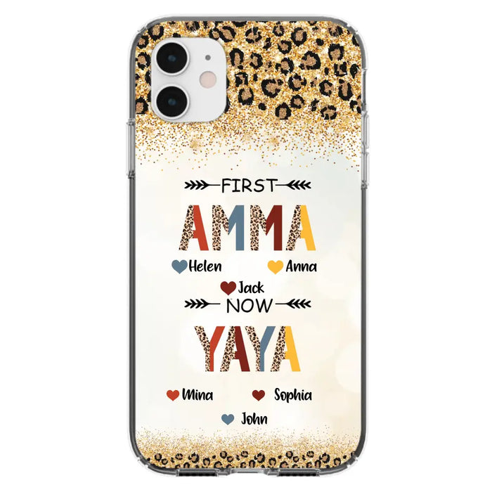 Personalized Grandma Phone Case - Upto 4 Kids And 8 Grandkids - Mother's Day Gift Idea for Grandma - First Mom Now Nana Kid And Grandkids - Case For iPhone And Samsung